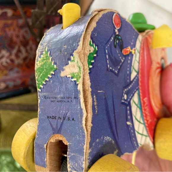 Vintage 1962 Pudgy Pig Fisher Price Pull Toy - Picture 7 of 10